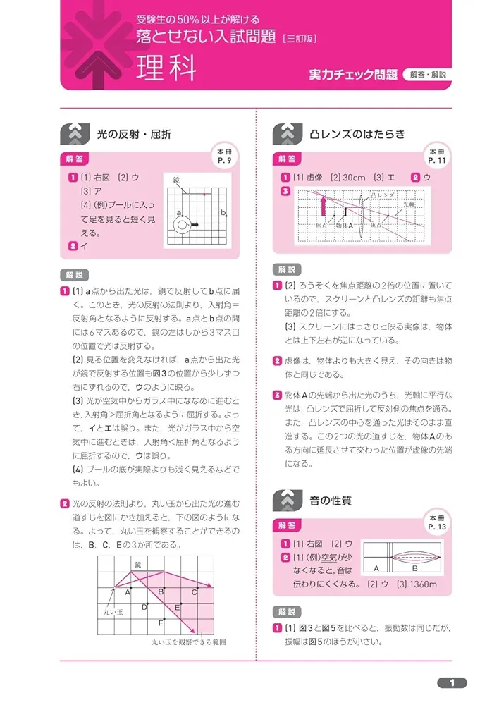 受験生の50%以上が解ける 落とせない入試問題 理科 三訂版