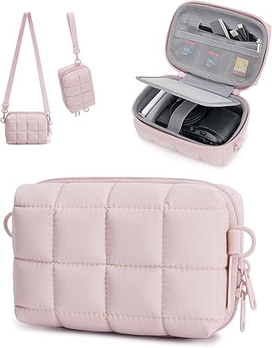 BAGSMART Digital Camera Case, Protective Puffy Camera Case with 2