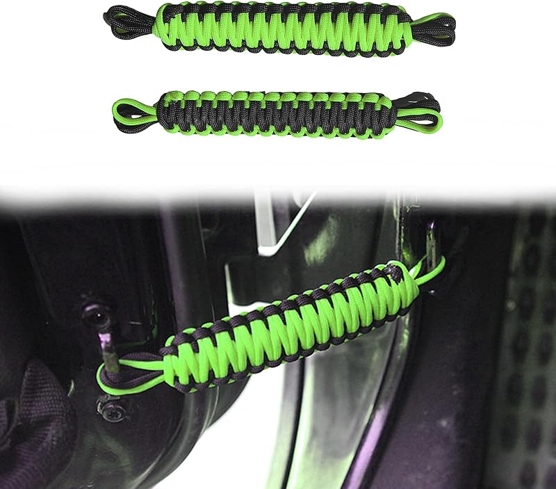 Limitador de Abertura da Porta para Jeep Wrangler TJ JK JKU JL JLU e Gladiator JT Preto e Verde Banpo
