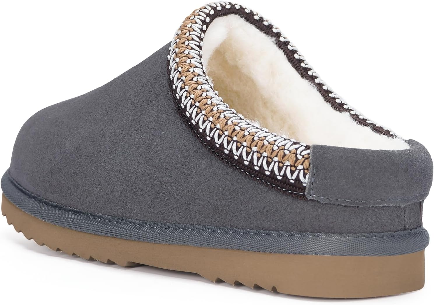 Kids Slippers Boys Girls Clogs Slipper Faux Fur Soft Slip On Suede Warm Winter House Shoes Cozy Anti-Slip Indoor Outdoor Mules - Image 4