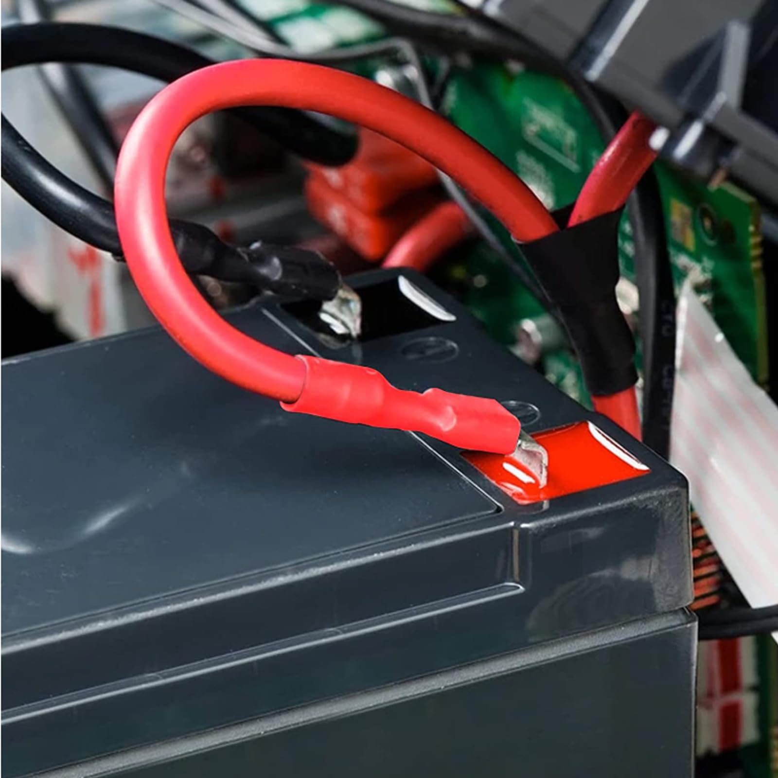 2 Pièces Câble De Batterie avec Cosse: Cable Batterie Voiture, 16mm², 50cm, Câbles De Connexion De Batteries pour Moto, Camion, Solaire, Camping-Car, Marine (Rouge, Noir)