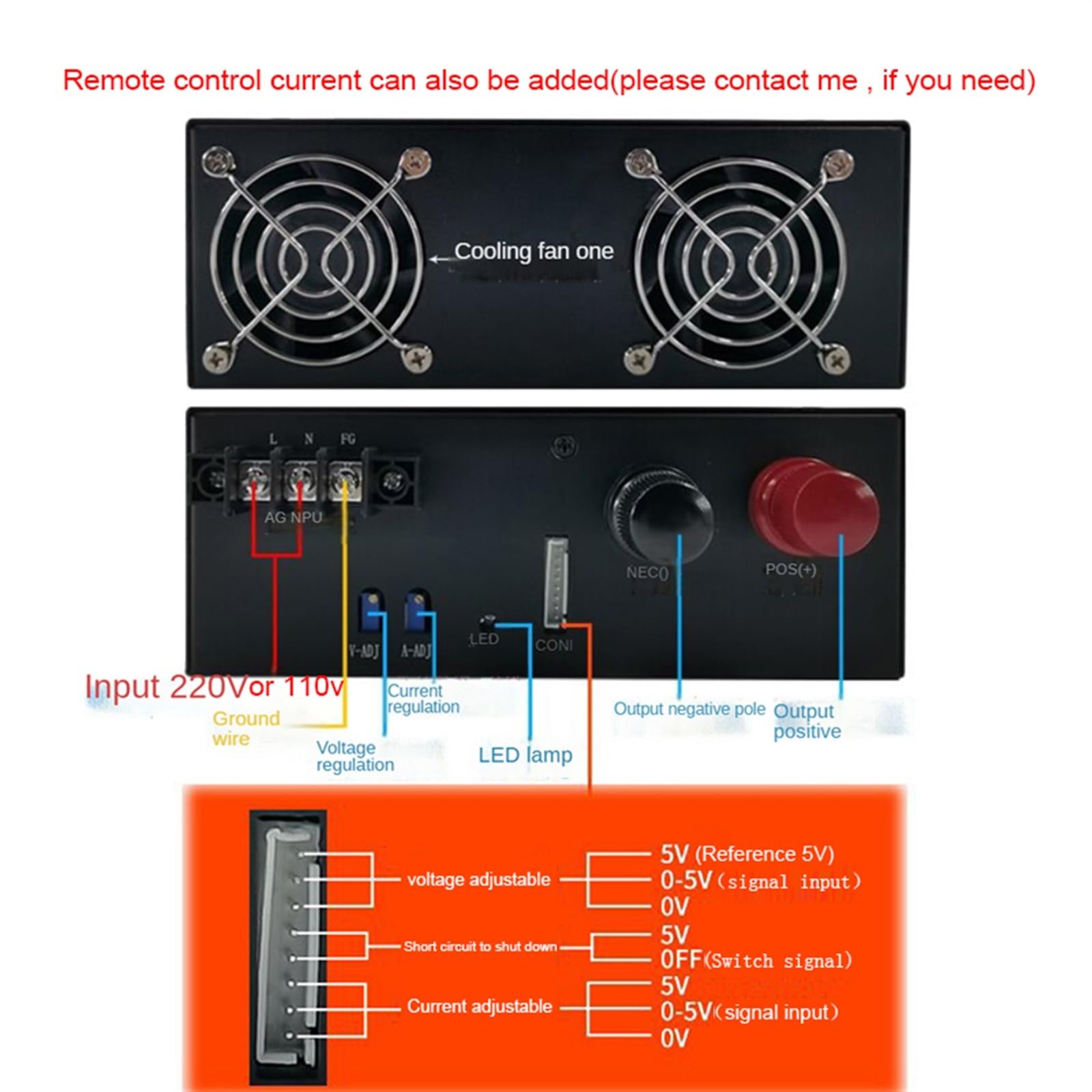 Regulowany zasilacz impulsowy DC 3000 W 12 V 15 V 24 V 27 V 36 V 48 V 60 V 80 V 100 V 110 V 200 V 300 V AC na DC zasilacz przełączający wyświetlacz LED (220 VAC, 0-80 V 0-37,5 A)