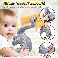 Vista 6 de TOY Life Remote Control Dinosaurs - Walking Electronic, Plush Brontosaurus & Stuffed Animal - RC Dinosaur Gift for Kids 3-7+