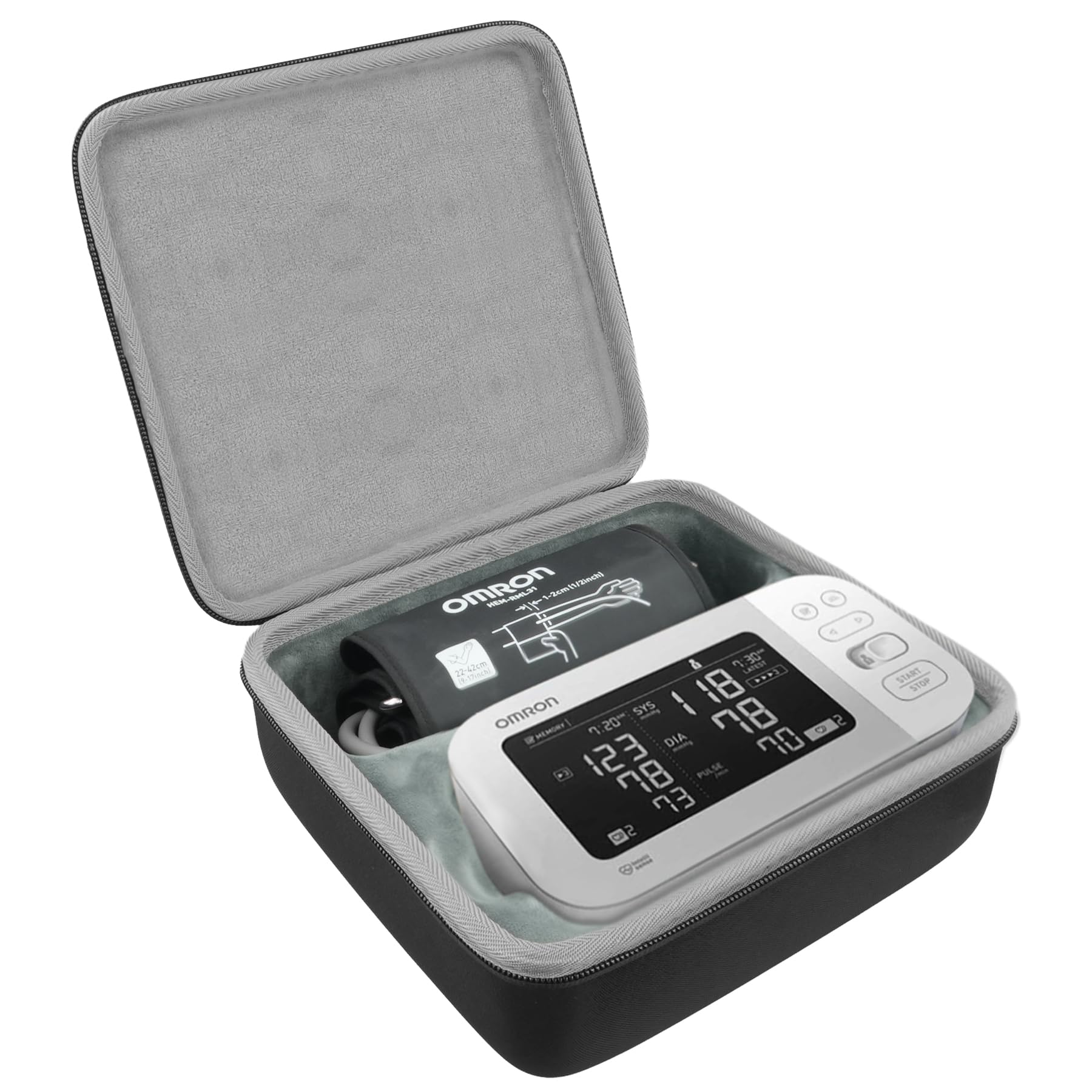 co2CREAHard Case Replacement for OMRON Platinum BP5450 / Platinum BP5465 / OMRON Gold BP5350 / Gold BP5360 Upper Arm Blood Pressure Monitor