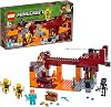 Lego 21154 Minecraft The Blaze Bridge Building Set with Alex Minifigure, Wither Skeleton Figure, Lava and Blaze Mob Elements, The Nether Micro World Toys for Kids