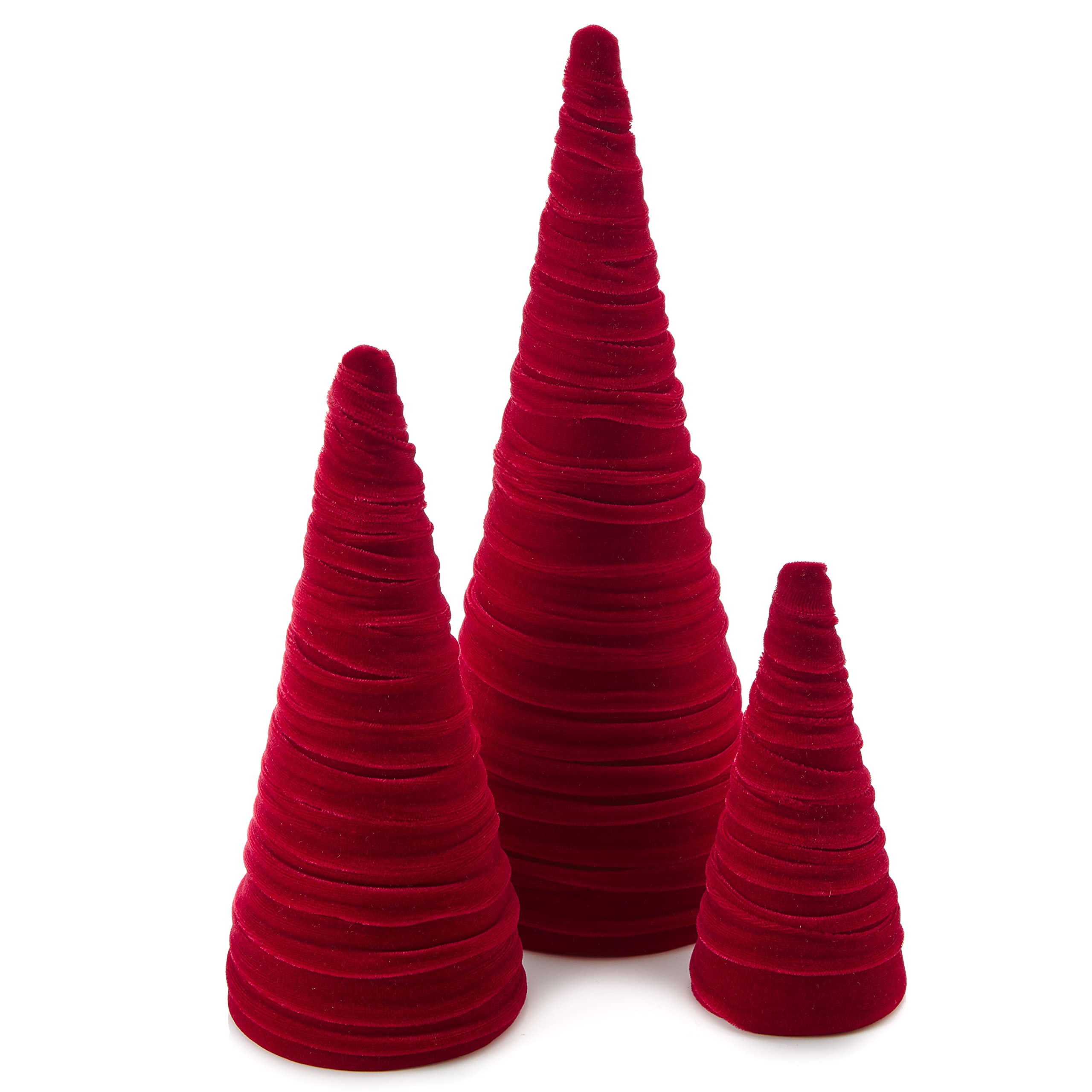 Your Heart's Content Red Velvet Trees Set of 3