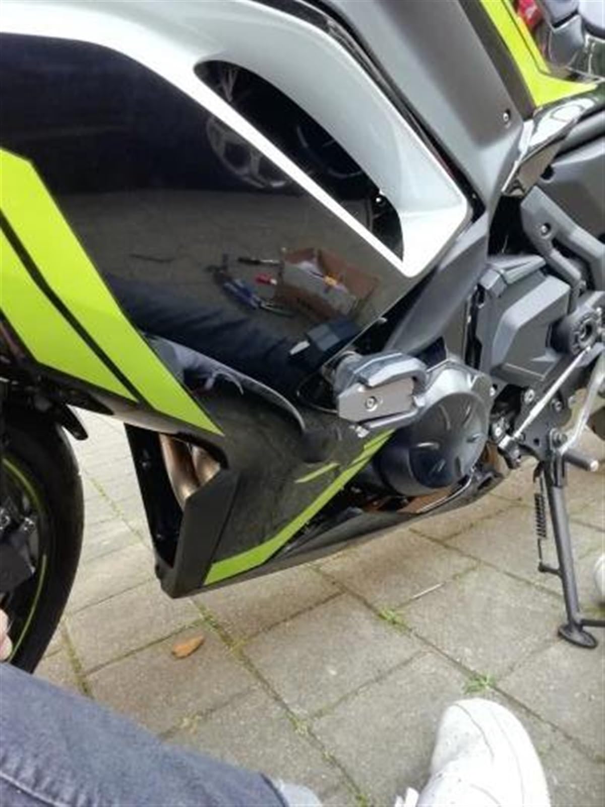 Tamponi Paratelaio Protezione anticaduta Per KAWASAKI Per NINJA 650 2017-2020 2021 2022 2023 Moto Protezione Dalla Caduta Paratelaio Carenatura Guard Anti Crash Pad Protector(VERDE)