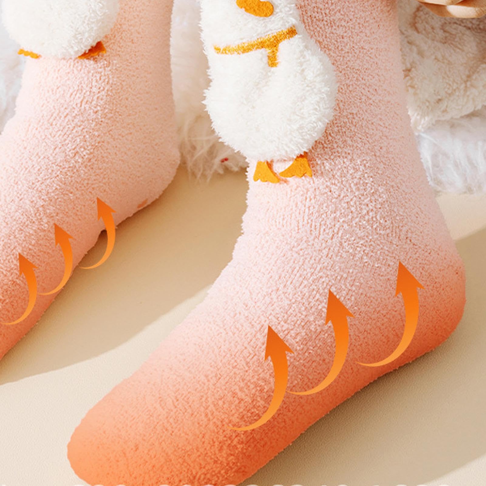 Chaussettes - Vêtements de Noël USB - Chaussettes hautes mollets antidérapantes et chaudes pour l'intérieur, pour adultes, hommes, femmes, amies, travail, bureau, maison, randonnée, voyage, extérieur