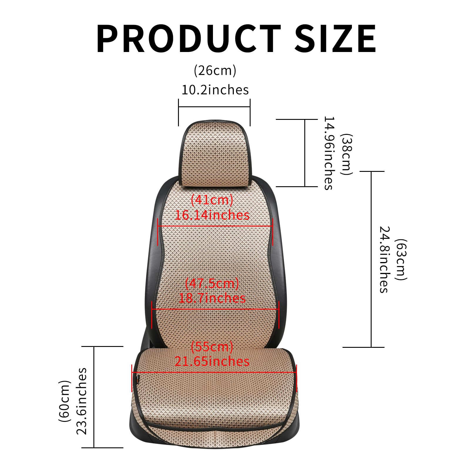 Auto Newer Car Seat Cover Breathable Front Car Seat Cushion Comfortable Car Seat Protector Anti-Slip and Full Wrap — view 5