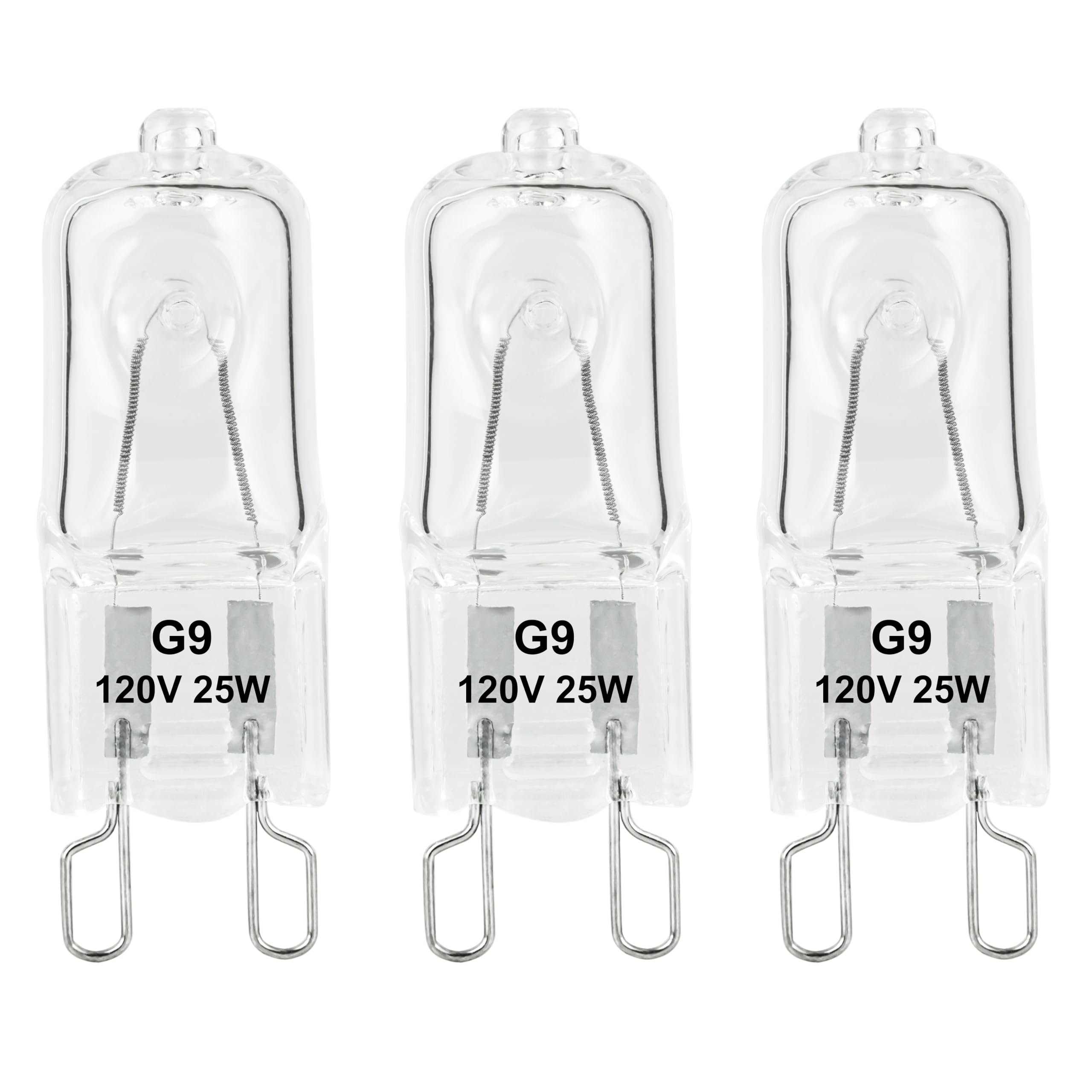 YEGRUEB G9 Heat Lamp Bulbs for Reptile,Day White, Mini Halogen Bulb 25W, Infrared Reptile Heat Lamp for Bearded Dragon Gecko Turtle Lizard, Pack of 3