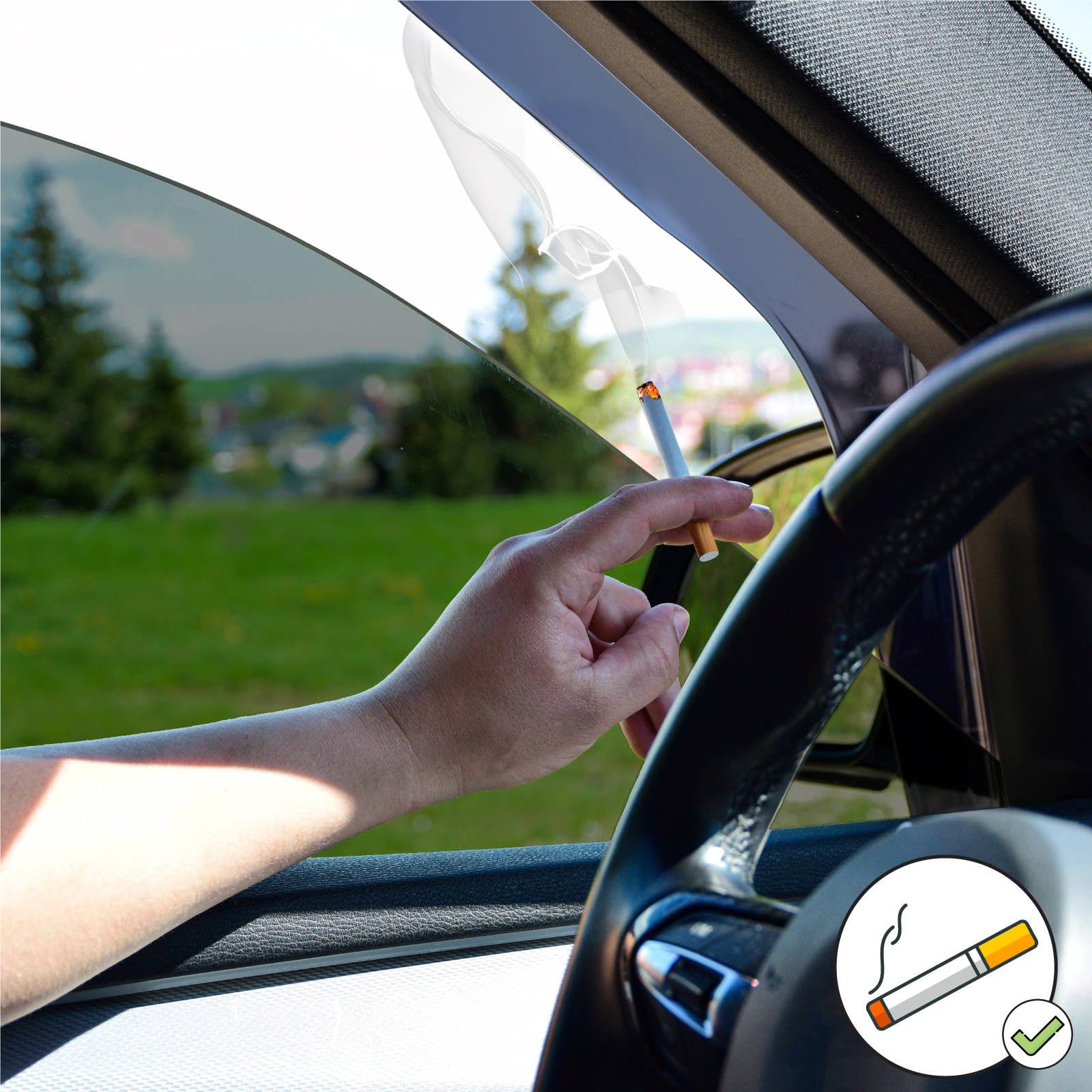 J&J AUTOMOTIVE GP Windabweiser passend für Audi A4 B6 / B7 4-Türer Limousine 2000-2009 4tlg, Vorne und Hinten Regenabweiser Passform Getönt Schwarz
