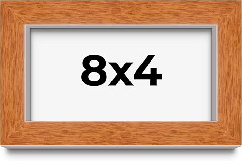 Miniatura 153 de Marco marrón de 18 x 24 pulgadas, marco de madera maciza de nuez de miel, ancho de moldeo de 0.875 pulgadas, profundidad de rabo de 0.875 pulgadas