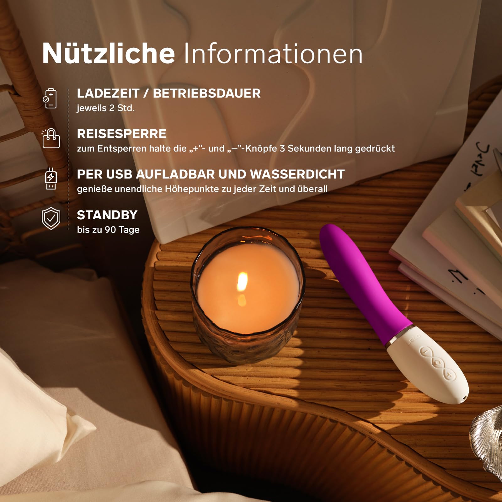 LELO LIV 3 App-gesteuerter G-Punkt-Vibrator für Frauen mit 8 Lusteinstellungen und gebogener Form, Sextoy (Plum)