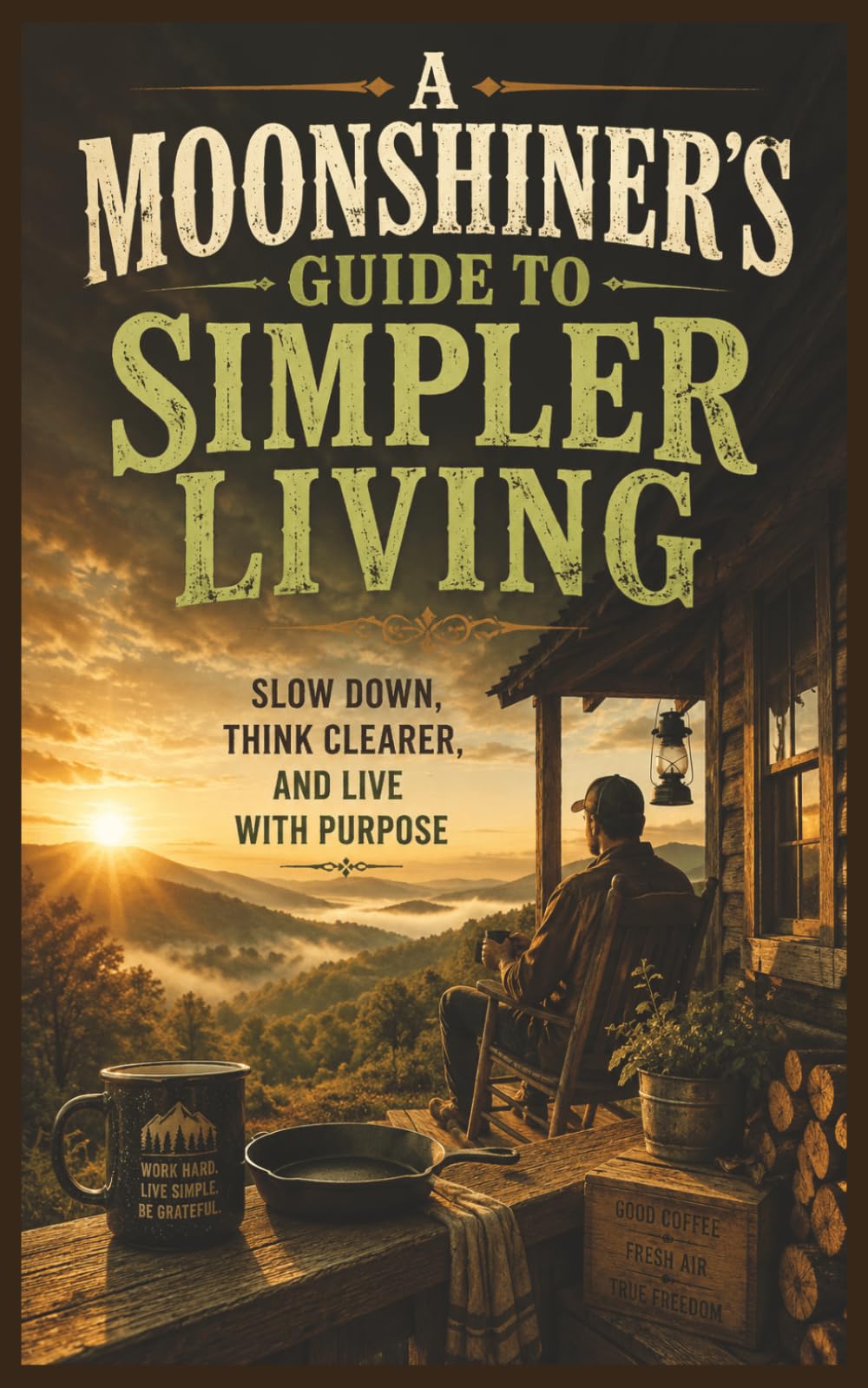 A Moonshiner's Guide To Simpler Living: Slow Down, Think Clearer, and Live with Purpose. When live moves too fast, it's time to slow down. 96 pages, 5x8 inches. An easy read.