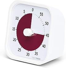 Time Timer Home MOD - 60-Minute Visual Timer Home Edition, for Home Schooling, School Desk, Office Desk and Meetings, with Silent Operation (Sheet White)