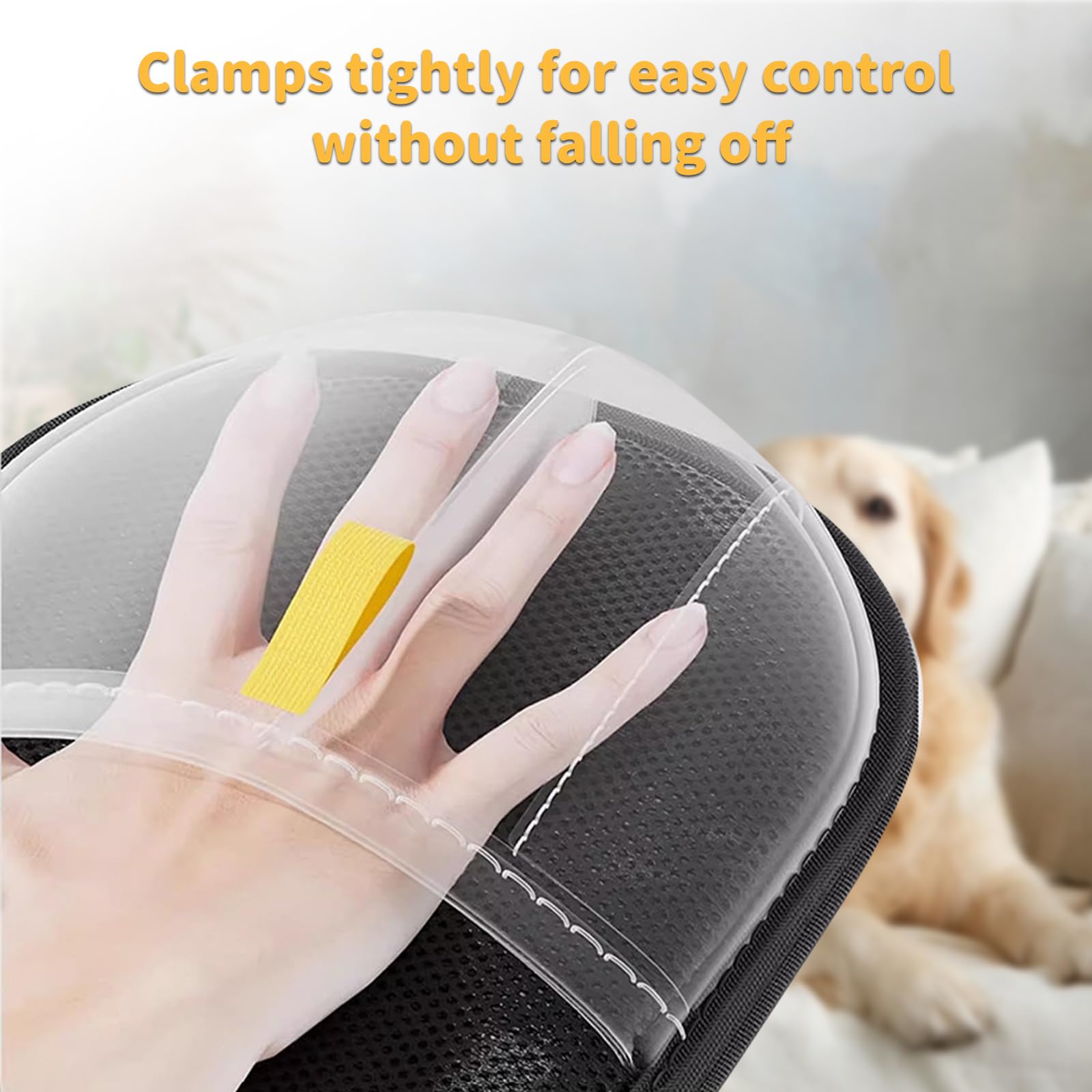 Asheyya 2 Pcs Pet Hair Removal Glove, Reusable Double Pet Grooming Gloves for Grooming Deshedding Washing - Image 4
