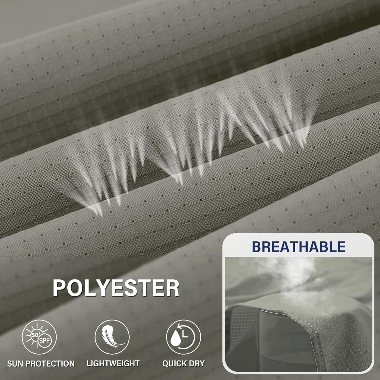 Womens Safari Hiking Sun Shirts Sun Protection Quick Dry Short Sleeve Button Shirts - Image 7