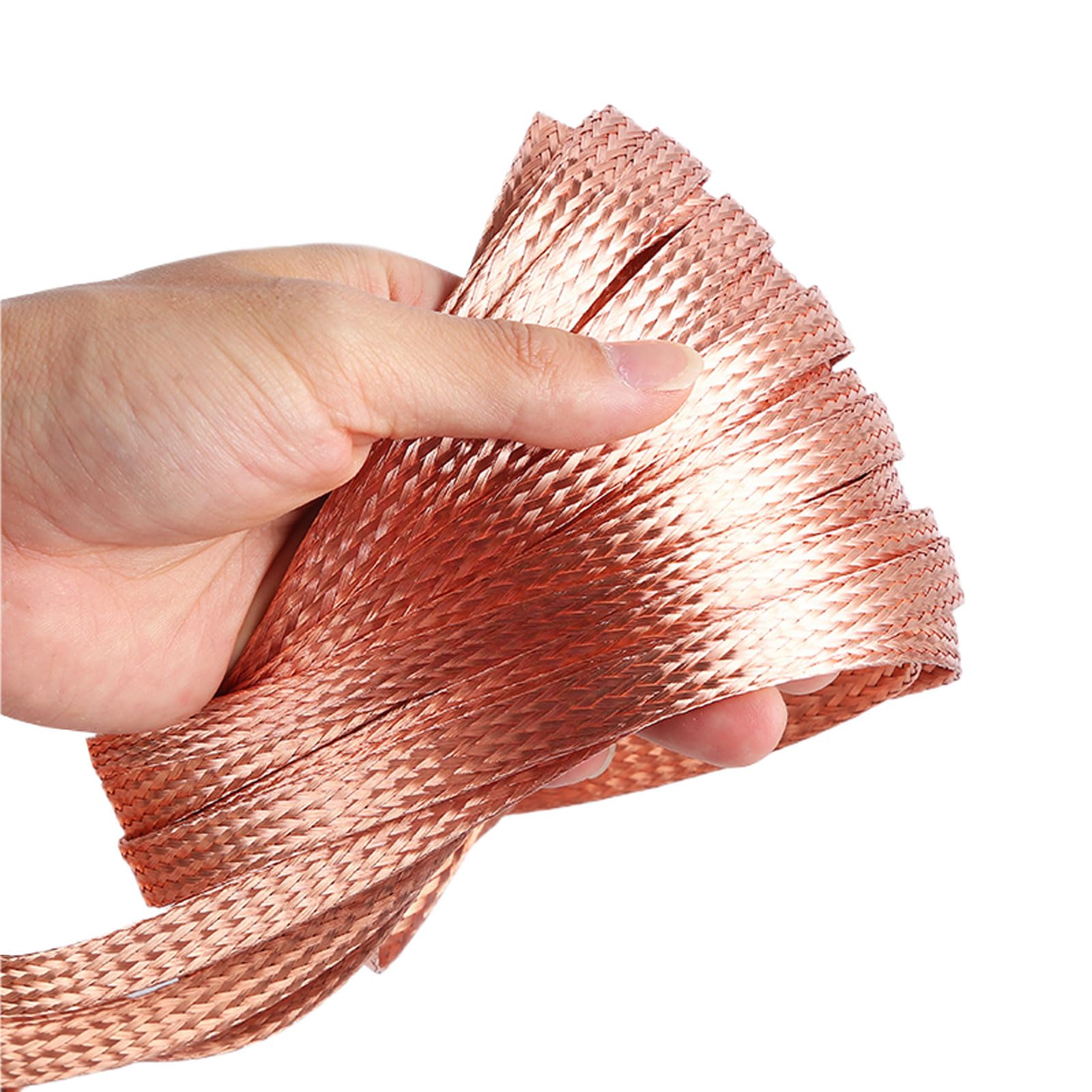 Oplot kabla uziemiającego, płaski kabel w oplocie, przewód połączeniowy o długości 2 metry(25 square)