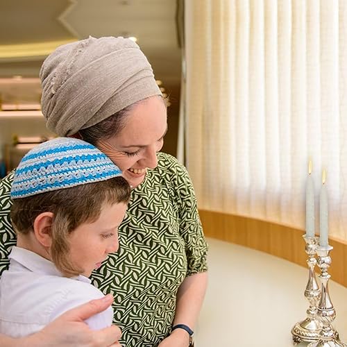 Miniatura 137 de Majestic Giftware /Safed Candles - Paquete de 12 velas Shabat (SC-SHTR-T) Velas tradicionales de Shabat hechas a mano de 5 pulgadas sin goteo Se