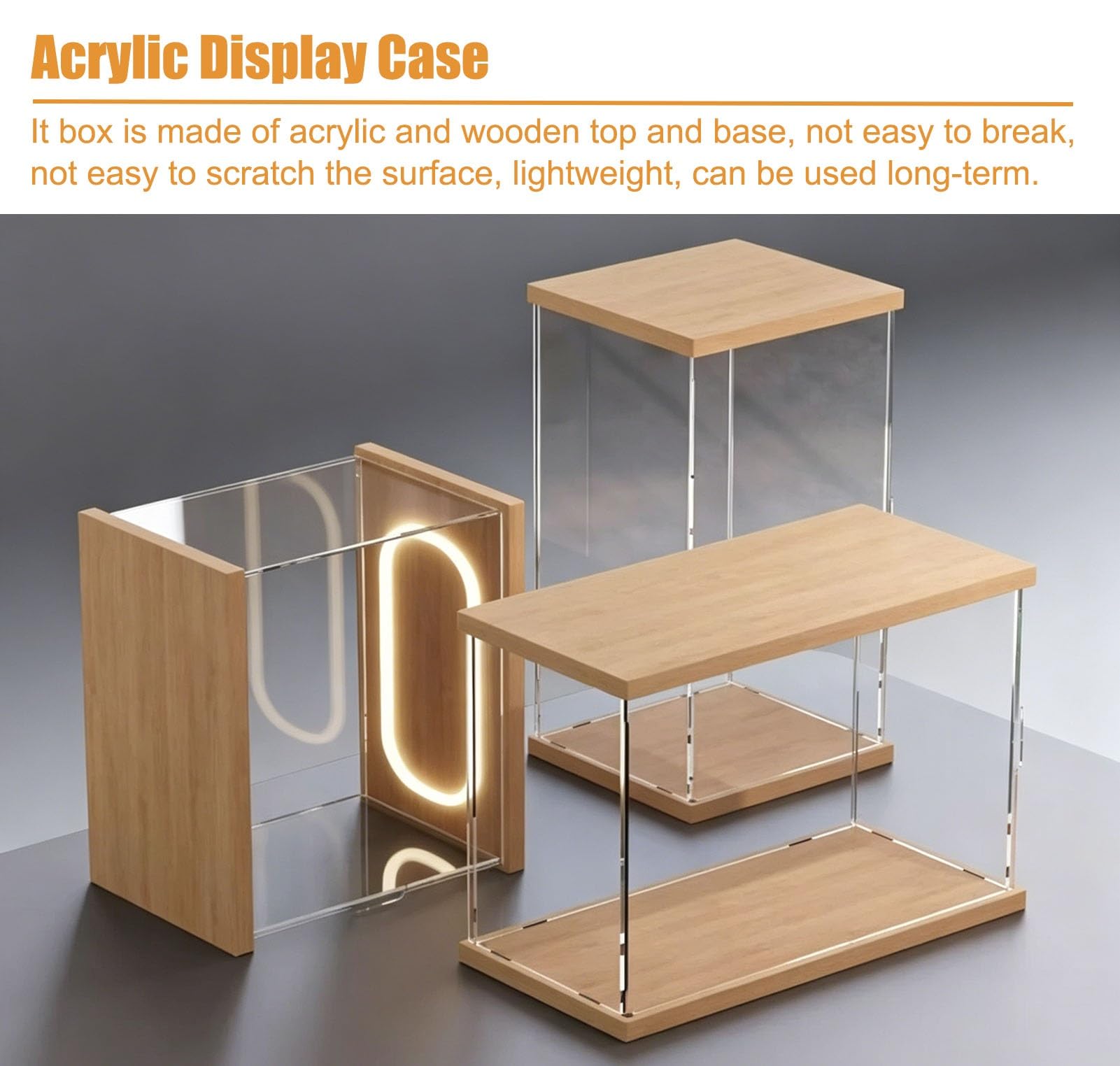 Vetrina Acrilico 10 15 20 25 30 35 40 45 50 55 60cm Dimensioni