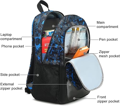 Miniatura 3 de BTOOP Mochila para niños y niñas, mochila de escuela primaria de 17 pulgadas, mochila primaria para adolescentes de viaje, para niños y niñas, para