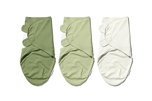 Ouch Baby Manta ajustable para envolver  Juego de envoltura de muselina de algodón para recién nacidosniños pequeños y bebés  Paquete de 3 (0 a 3