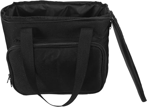 SOLUSTRE Portable Coffee Maker Storage Bag with Multiple Pockets Black Single Serve Coffee Machine Carrier Compatible with Keurig K-mini Compact Travel Tote with Strap for Camping Office