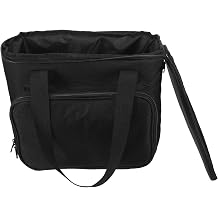 SOLUSTRE Portable Coffee Maker Storage Bag with Multiple Pockets Black Single Serve Coffee Machine Carrier Compatible with Keurig K-mini Compact Travel Tote with Strap for Camping Office