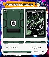 Vista 7 de Cantis - Funda para iPad de 9.ª generación/ 8.ª generación/ 7.ª generación, funda protectora resistente a los golpes con construcción robusta