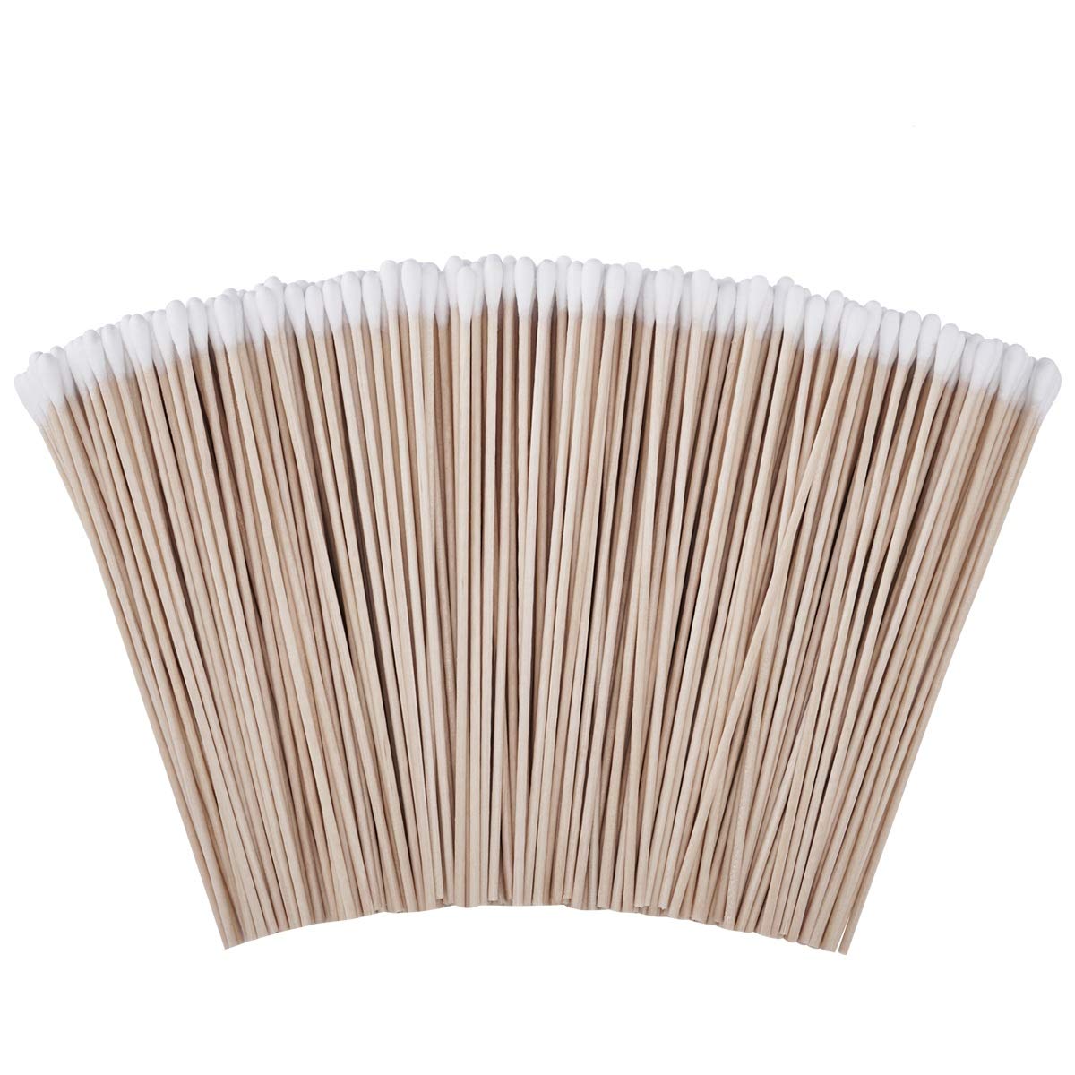 tifanso 300PCS Cotton Swabs, 6 inch Long Cotton Swab with Wooden Sticks, Cotton Tipped Applicators, Wooden Cotton Swabs Cleaning Swabs Cutips Cotton Buds for Ears and Makeup
