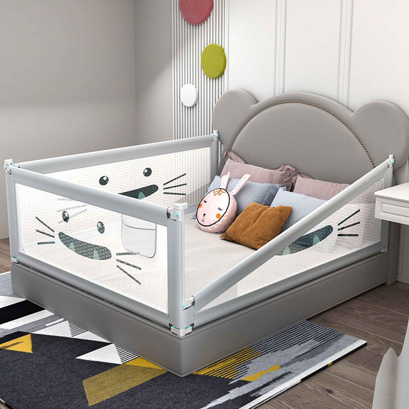 Barandillas para Camas para Niños Pequeños, Barandillas para Camas para Niños Pequeños, Protectores para Barandillas para Cuna para Bebés, Barandillas y Protectores para Barandillas para CAM