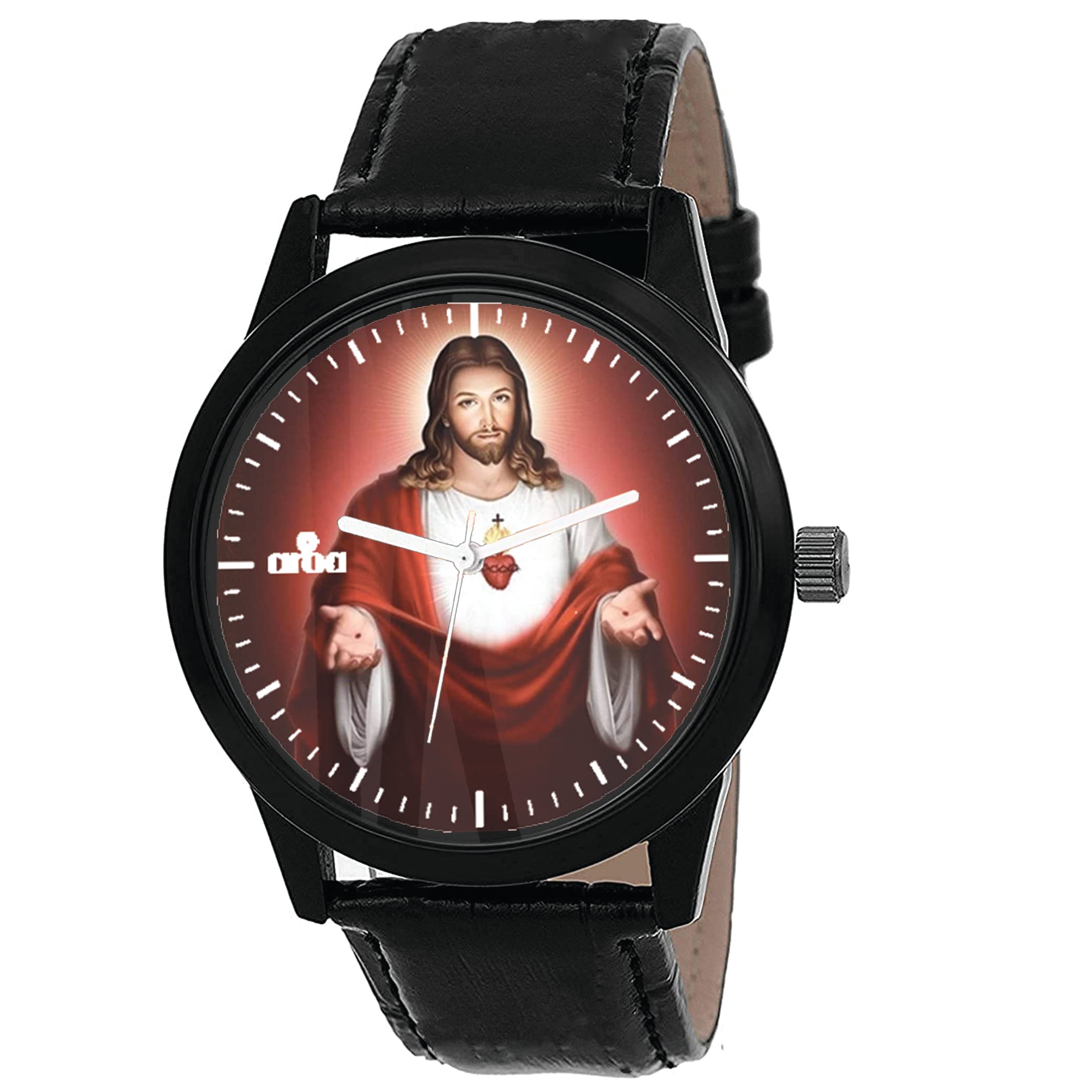 AROA Watch New Watch for Sacred Heart of Jesus Model : 592 Black Metal Type Analog Black Strap Watch Red Dial for Men Stylish Watch for Boys (B0C5XP2KL7) Amazon Price History, Amazon Price Tracker