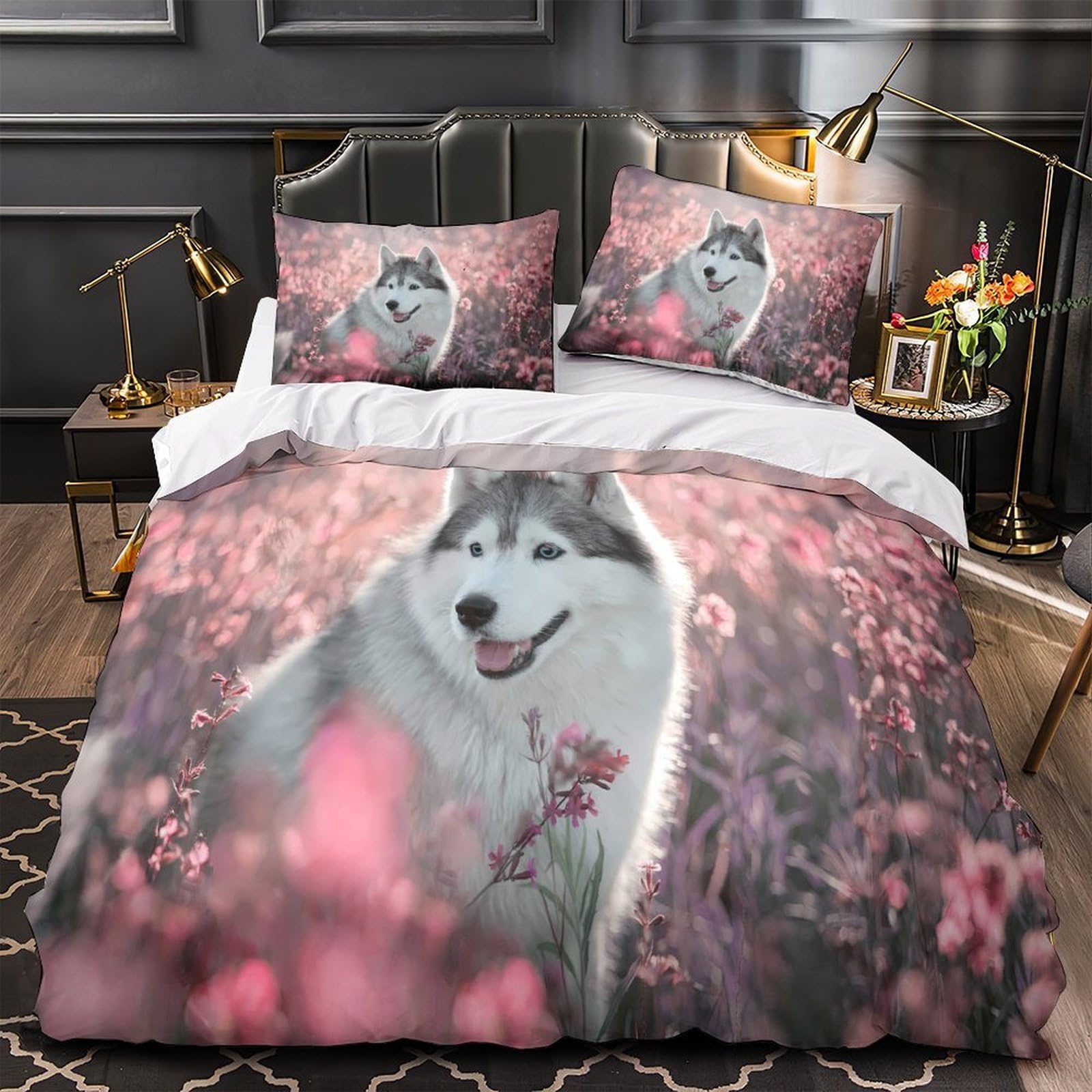 Housse de couette requin hypoallergénique et douce en microfibre