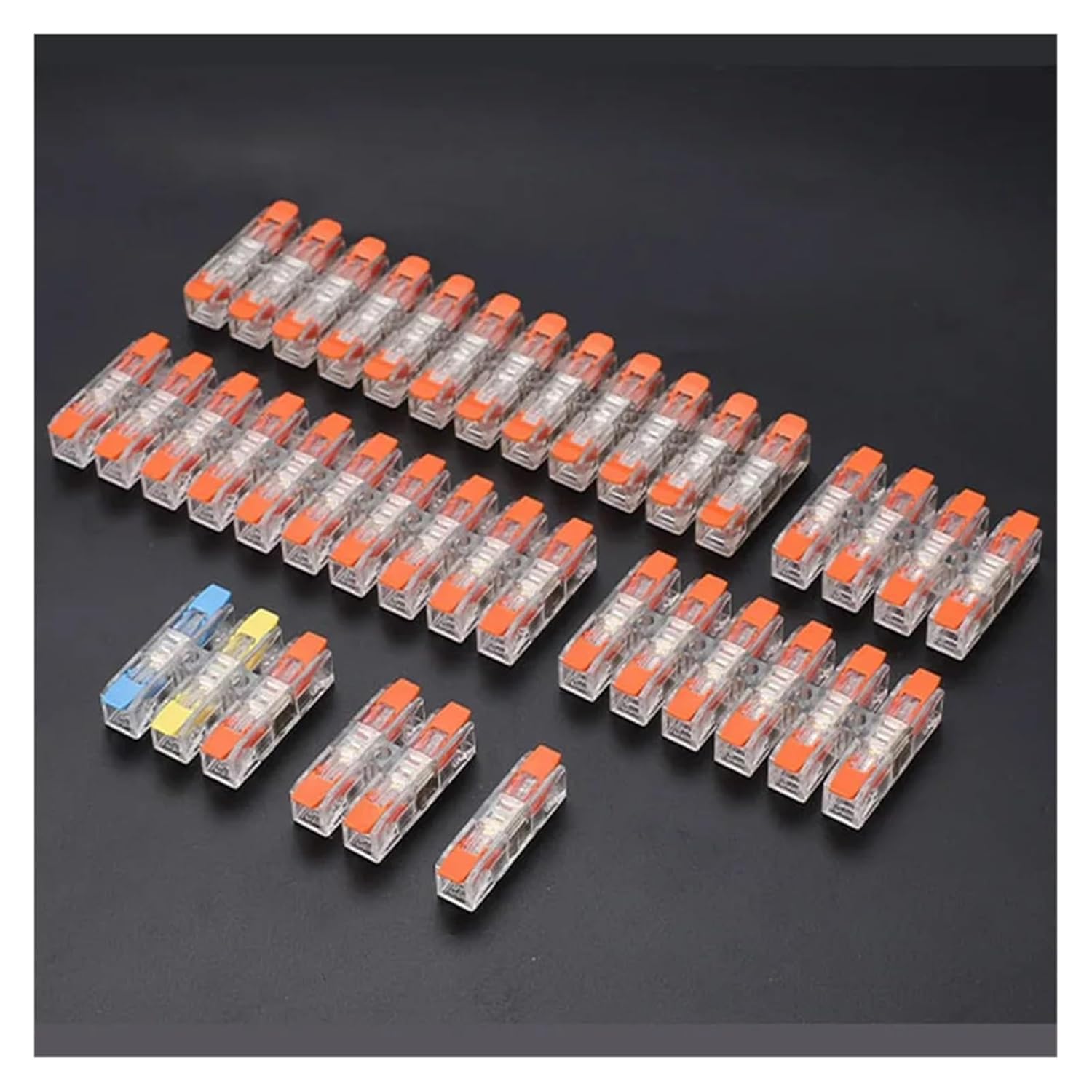 Wiring Terminal Quick Press Type Electrical Docking 2-12 Pin Screw Fixing Compact Wire Connector Push-in Block(DF-3012-12,10Pcs)