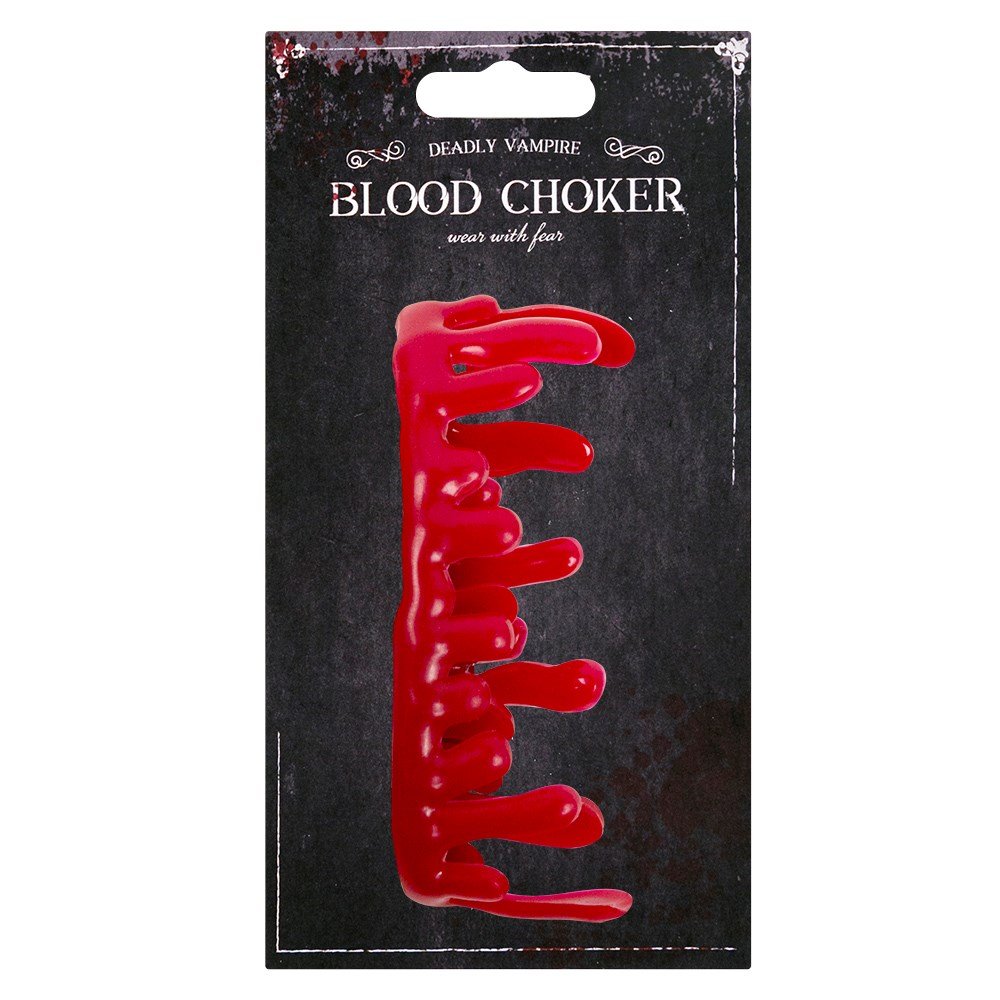 Blood Drip Choker Necklace- Bloody Halloween Throat Scar/ Cut