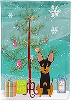 Vista 1376 de Caroline's Treasures BB4243GF Bandera de jardín con texto en inglés «Merry Christmas» con texto en inglés «Merry Christmas», bandera decorativa