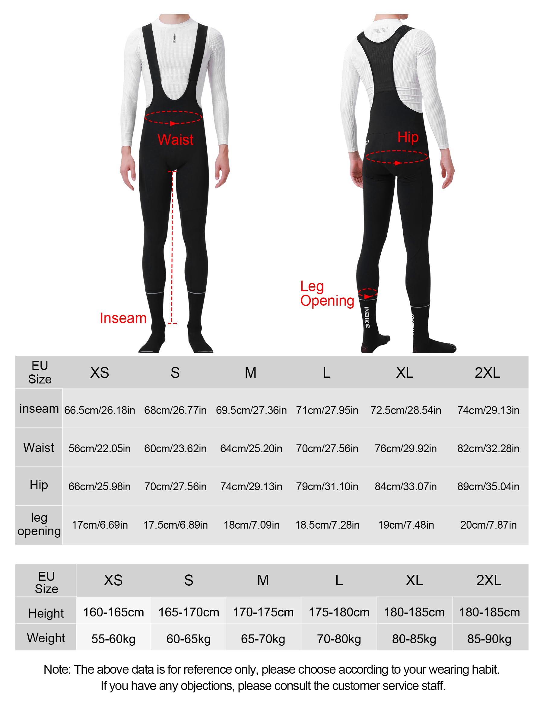 INBIKE Culotes de Ciclismo para Hombre Largo Termicos Pantalones Bicicleta Montaña MTB Inveirno Elásticos Thermal