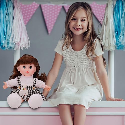 Miniatura 4 de Muñecas interactivas de bebé de 13 pulgadas, muñeca de bebé con cara sonriente dulce con cuerpo suave y ojos abiertoscerrados, muñecas de bebé