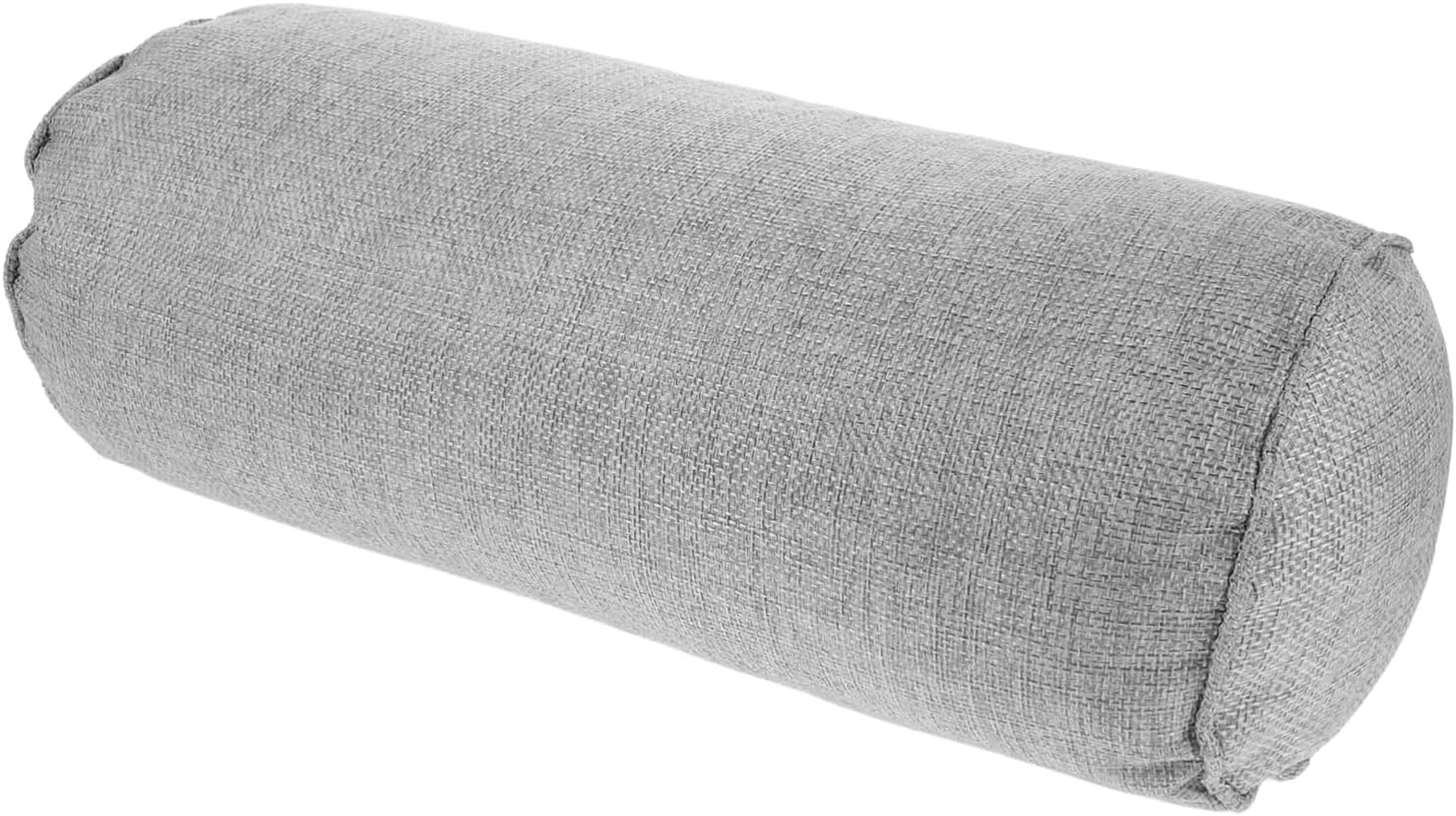 NOLITOY Light Grey Massage Bolster Pillow for Lumbar Support and Foot Massage Portable Cotton Linen Neck Pillow for Relaxation at Home Office Travel