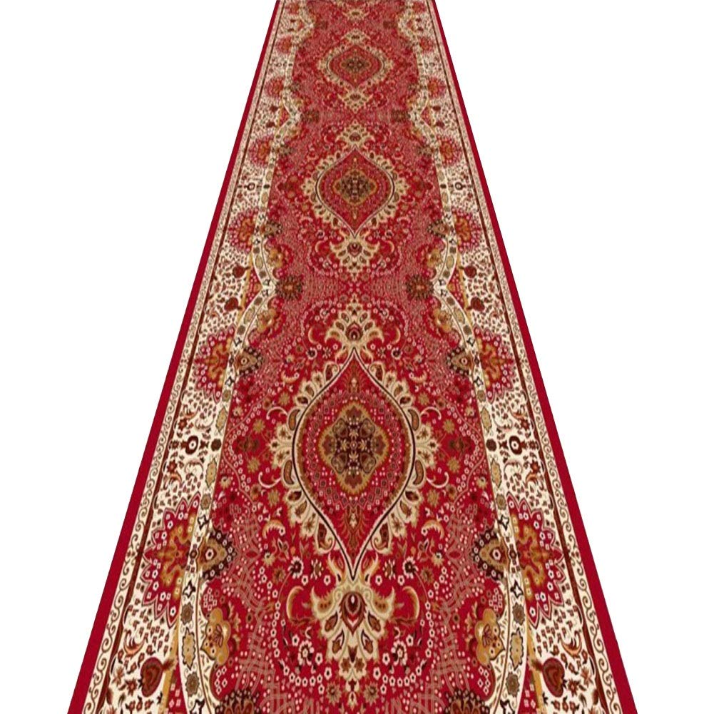 Tapis passage allée 3D rouge sur mesure long couloir entrée maison hôtel ZRUYI