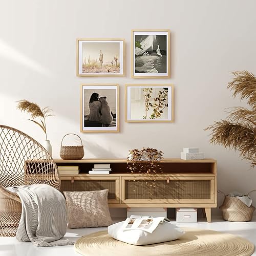 Miniatura 3 de Juego de 6 marcos de fotos de 12 x 16 pulgadas con plexiglás, imágenes de 11 x 14 pulgadas con paspartú o de 12 x 16 pulgadas sin paspartú para mesa