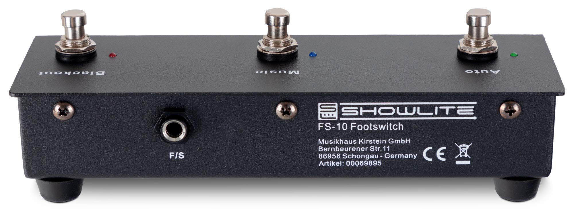 Showlite LDO-10 MKII FS LED DMX Operator + Footswitch Set - DMX-Controller für LED-Scheinwerfer - Ideal für Alleinunterhalter, kleinere Bands oder Kneipen - Set inklusive Fußfernsteuerung und Kabel