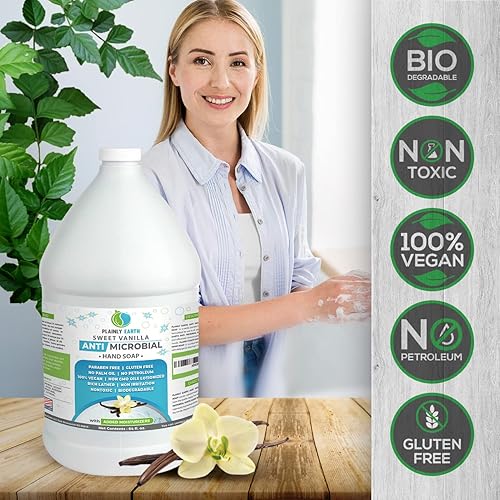 Miniatura 4 de Jabón de manos líquido antimicrobiano (6 x 64 onzas), repuesto de jabón antibacteriano, botella de repuesto de jabón de manos, jabón hidratante sin