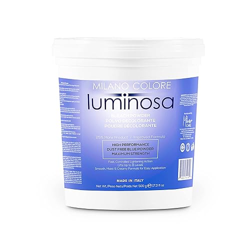 Miniatura 4 de Luminosa Blue Bleach Powder - Polvo blanqueador rápido para el cabello para reflejos, balayage y pintura, a base de plantas, hidratante, sin polvo,
