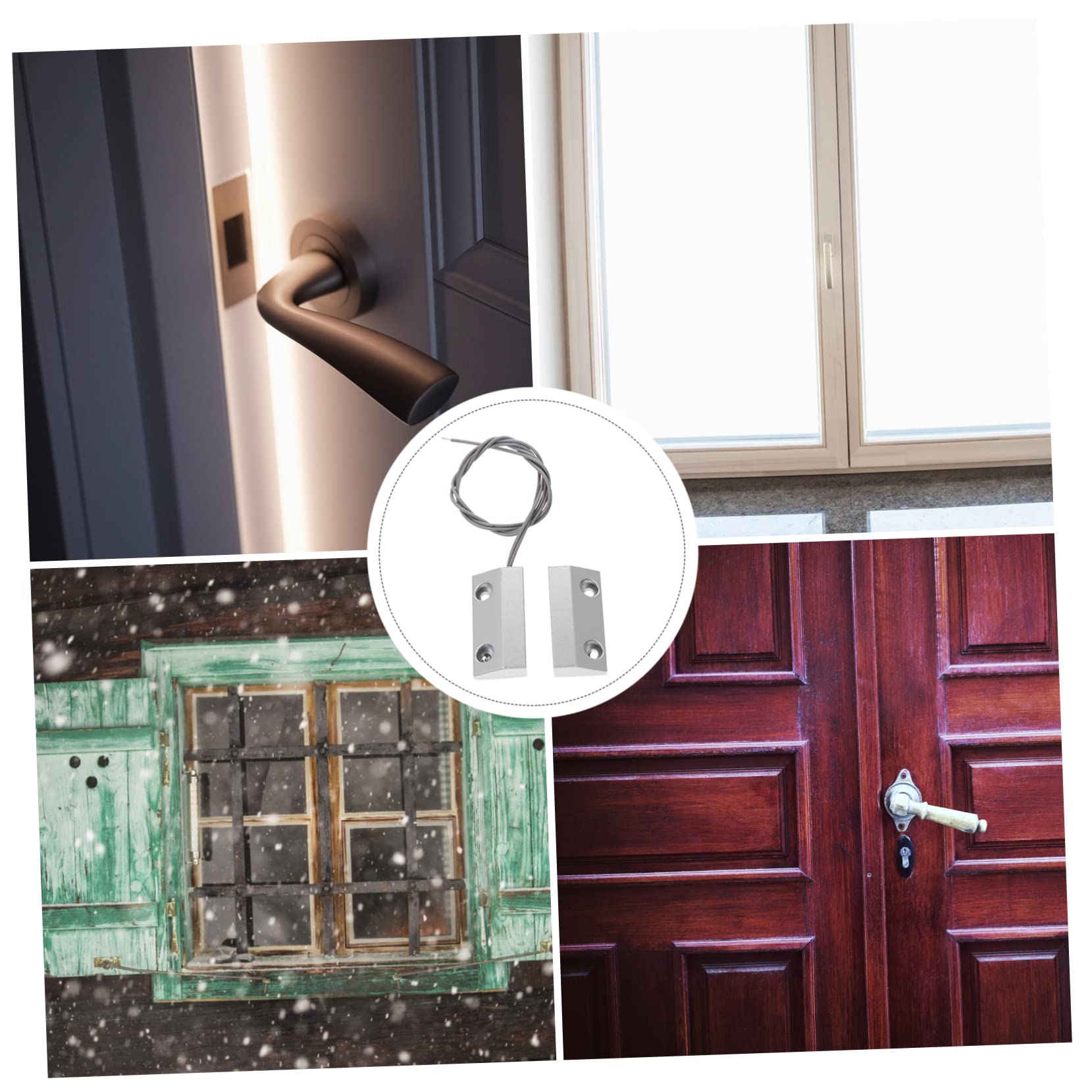Lot De 3 Capteurs Dalarme pour Porte Et Fenêtre Boîtier en Alliage De Zinc Usage Industriel