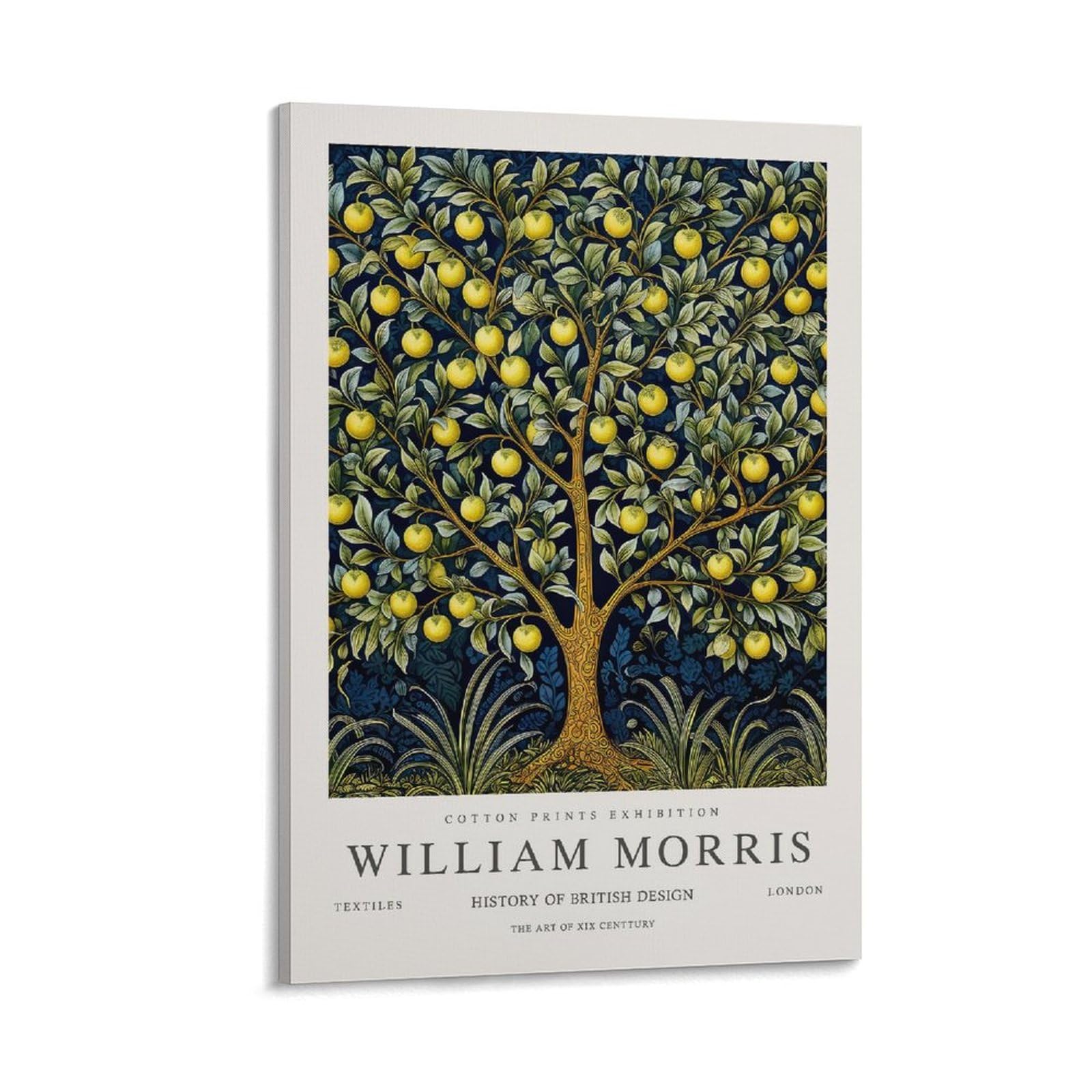 William Morris Vintage Tree Floral Wall Art Deer Plant Poster Canvas Wall Room Decor Aesthetic School Supplies Paintings 12x18inch(30x45cm)