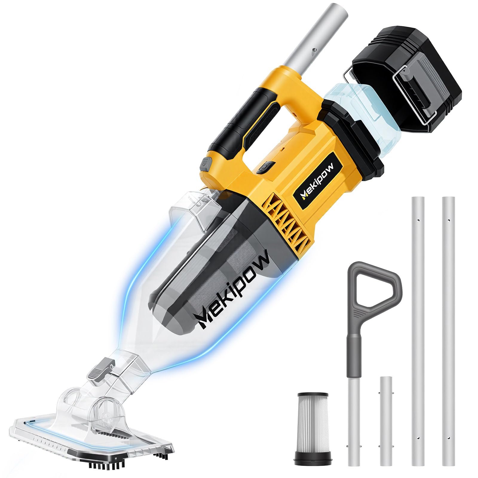 Aspiratore portatile senza fili per piscina compatibile con Dewalt, fuori terra | Piscina fuori terra, senza fili, portatile, compatibile con Dewalt, design portatile
