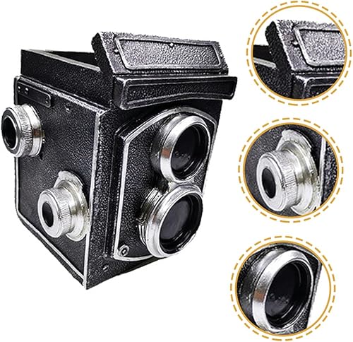 Miniatura 4 de COHEALI Maceta retro con forma de cámara para suculentas y cactus, maceta de escritorio compacta de resina para el hogar, oficina, alféizar de