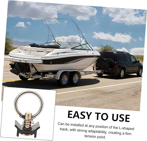 Miniatura 2 de L Track Tie Down 4 unids E Track Accesorios de acero inoxidable Pernos de pista de línea aérea Ataduras de pista de un solo perno prisionero L