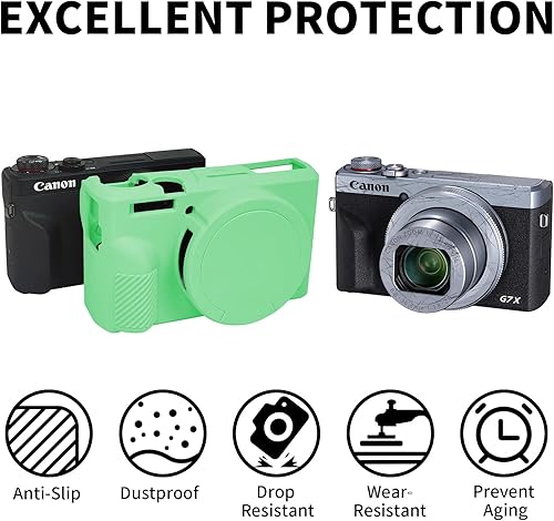 Miniatura 46 de Easy Hood Funda para cámara digital Canon Powershot G7 X Mark III, funda protectora de silicona suave con cubierta de lente extraíble para cámara
